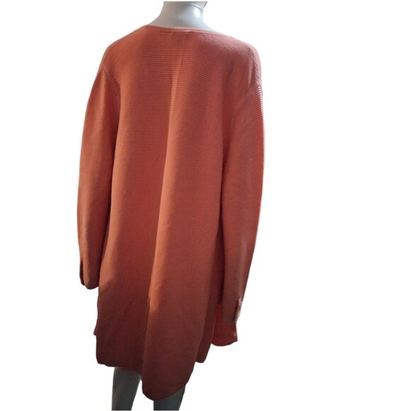 Talbots Peach Long Cardigan Ribbed - Picture 3 of 6